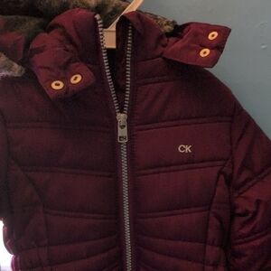 Calvin Klein Kids Puffer Jacket - Deep Purple 24 Months